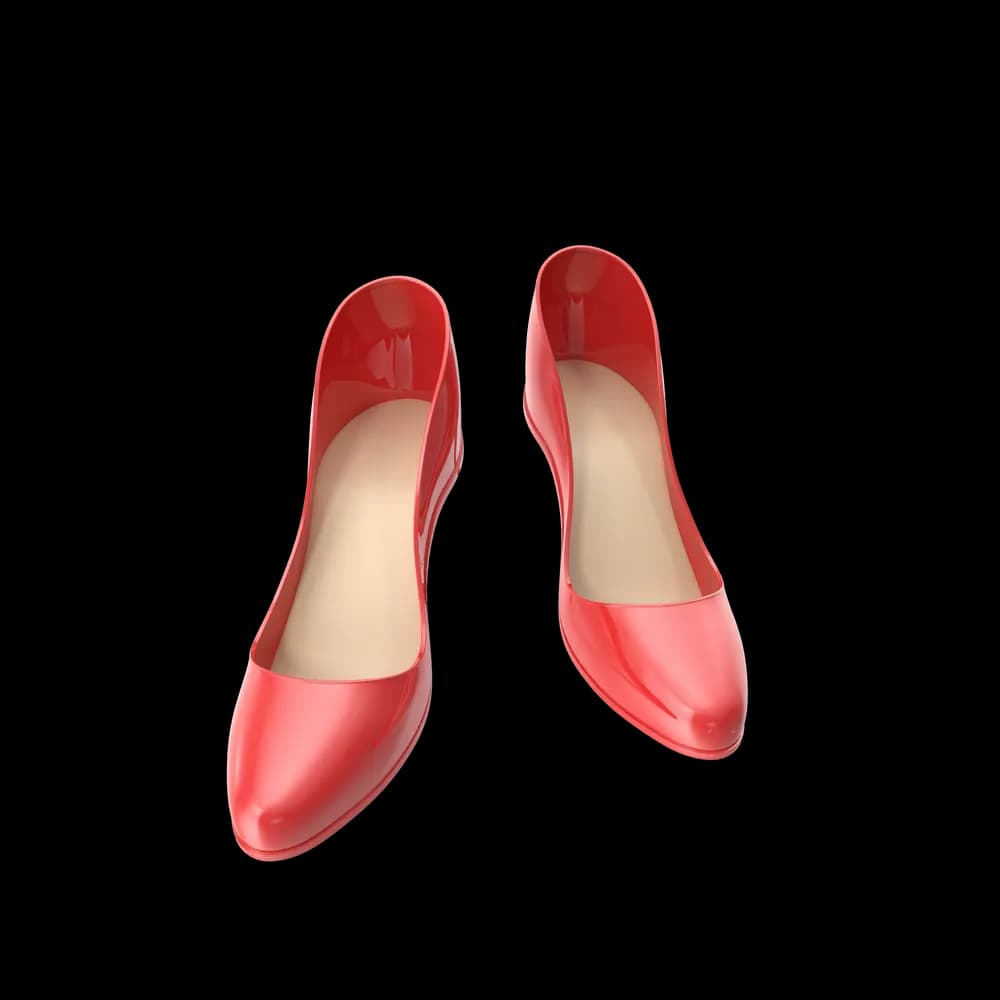 Pointed-Toe Heels, Red